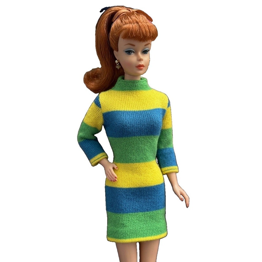 VINTAGE BARBIE JAPANESE EXCLUSIVE Clear OUt dress NO DOLL GREEN YELLOW BLUE
